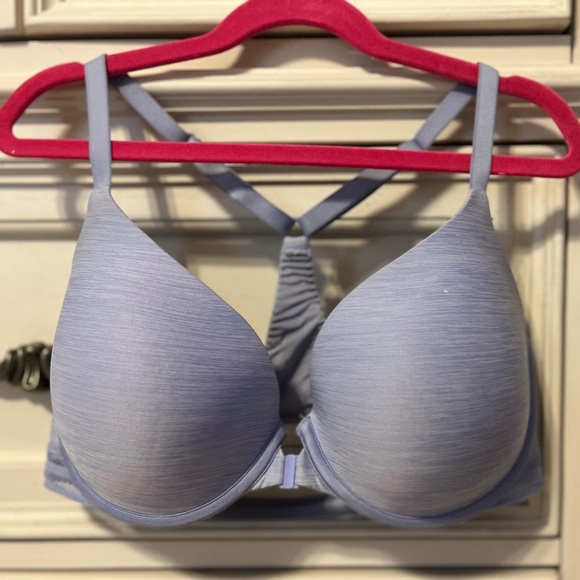 Victoria’s Secret racer back w/ front snap closure beautiful net detail 34DD - Picture 2 of 5